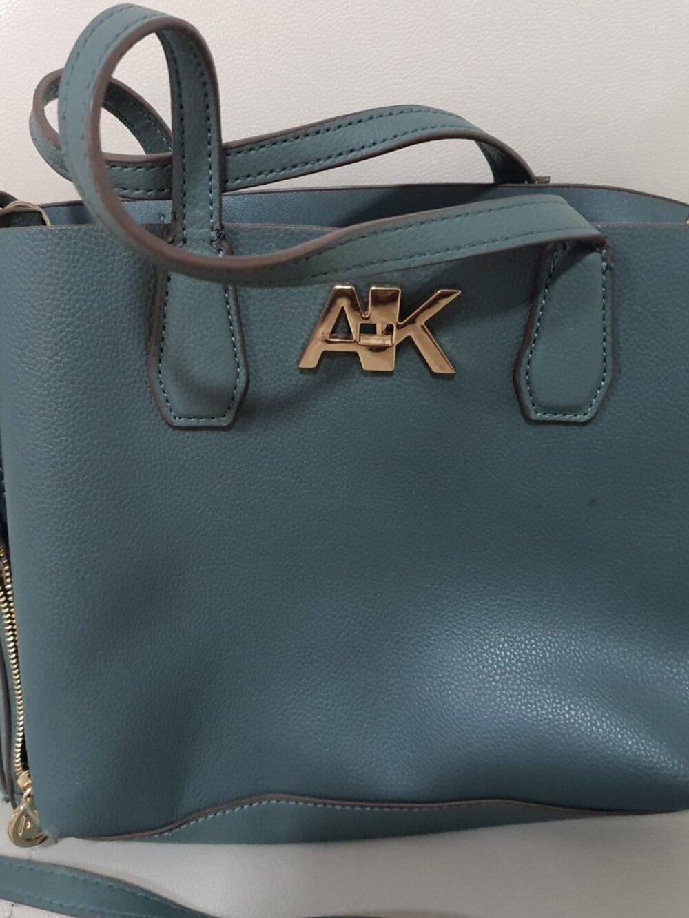 Anne Klein Large Turn Lock Tote – Rosemary Green